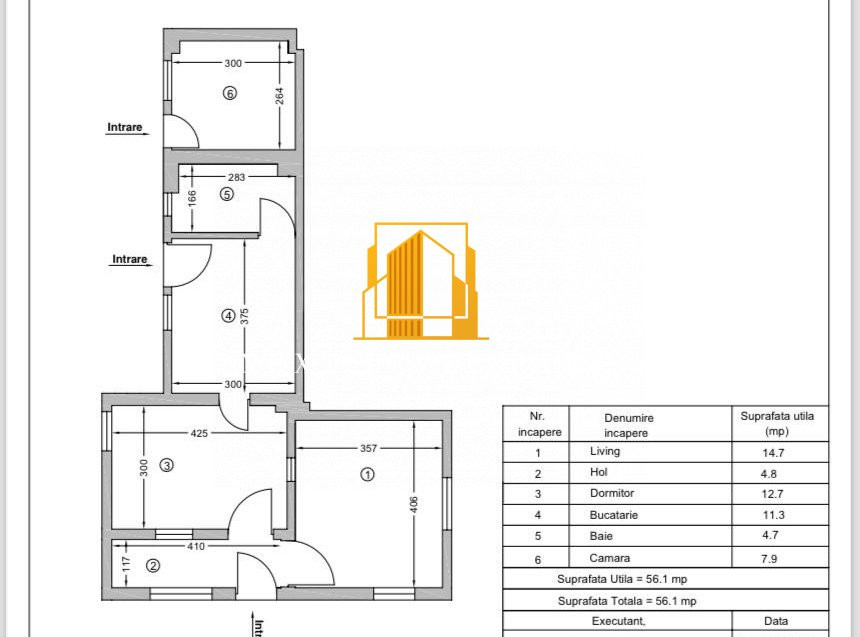  Apartament în casă  – Strada Trivale, Pitești
