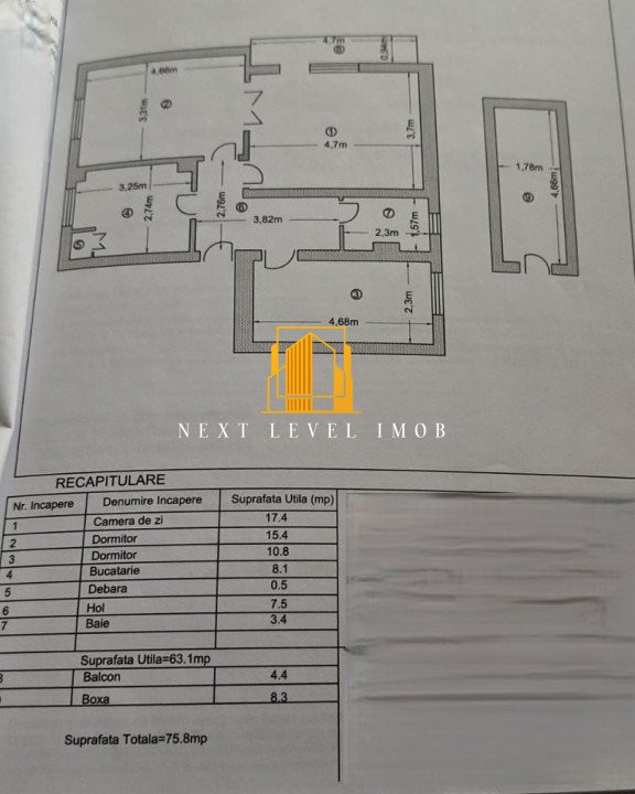 Apartament 3 camere decomandat – Craiovei