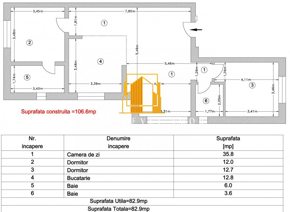 Apartament premium, 3 camere, 83mp - NEGRU VODA, COMISION 0%