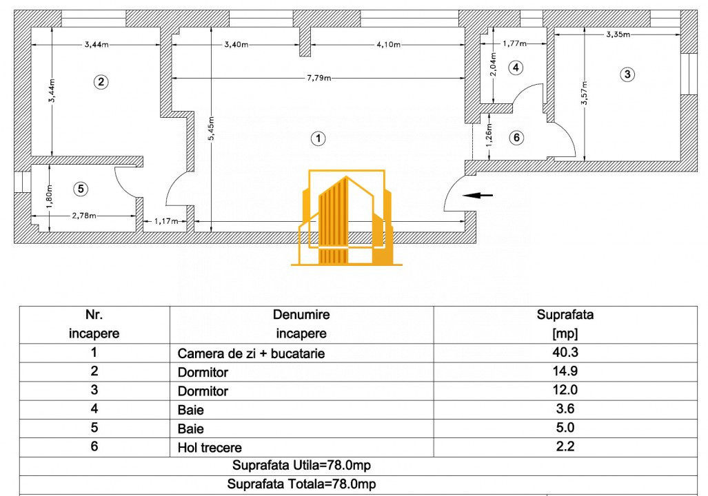 Apartament premium, 3 camere, 78mp - CENTRU Pitești, COMISION 0%