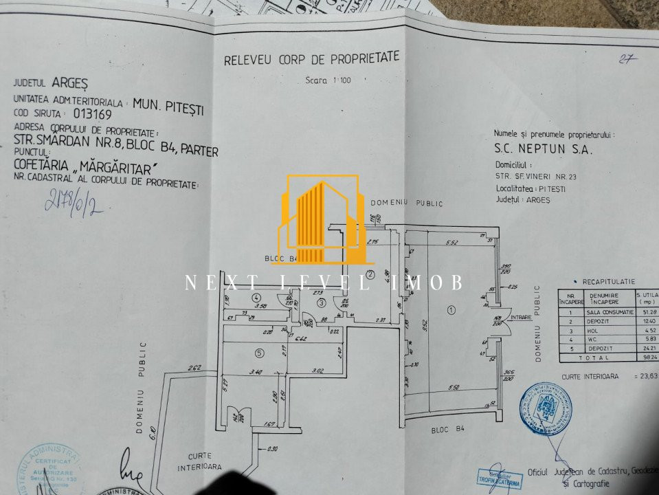 Spațiu comercial de închiriat – 98 mp-Craiovei