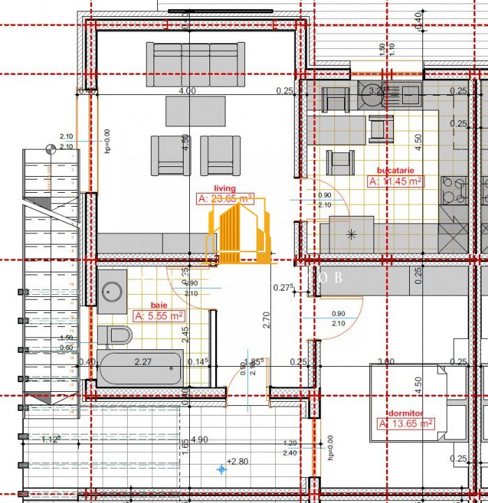 APARTAMENT CU GRĂDINĂ & LOC DE PARCARE –  54 mp