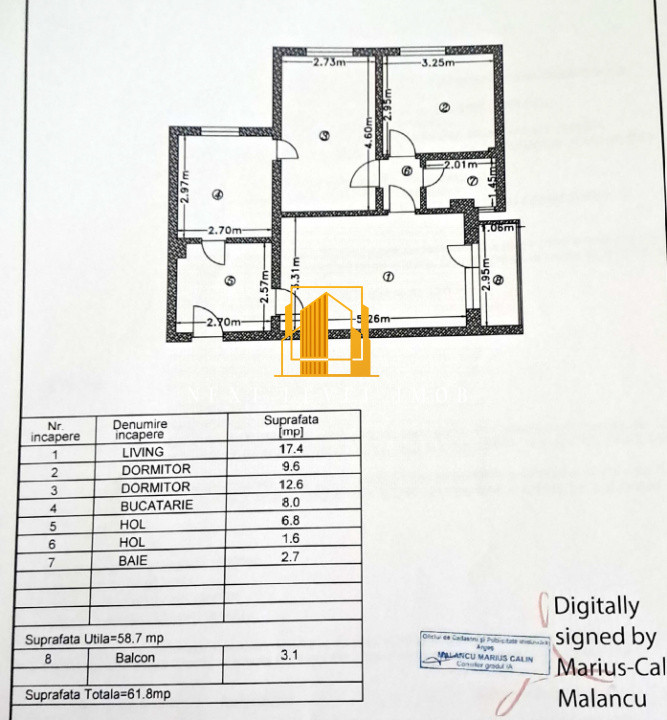 Apartament 3 Camere Trivale 