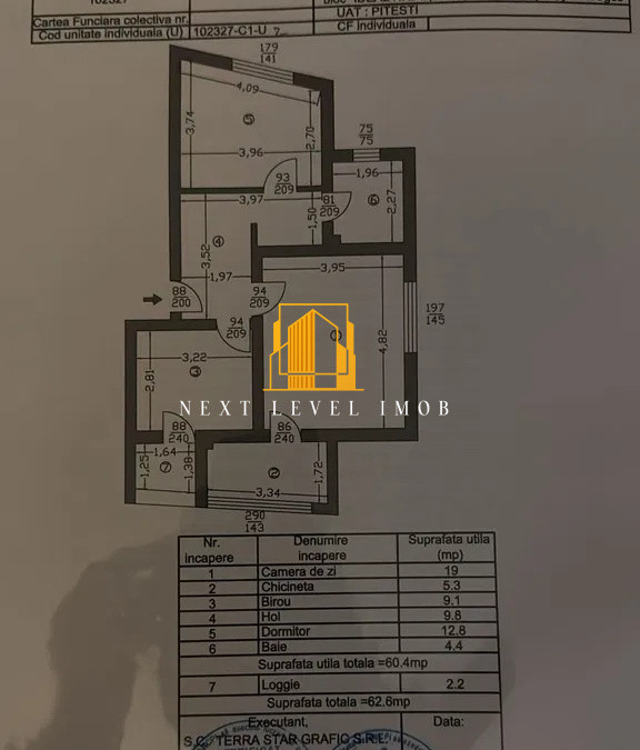 Apartament 2 Camere+Birou -  Smeurei