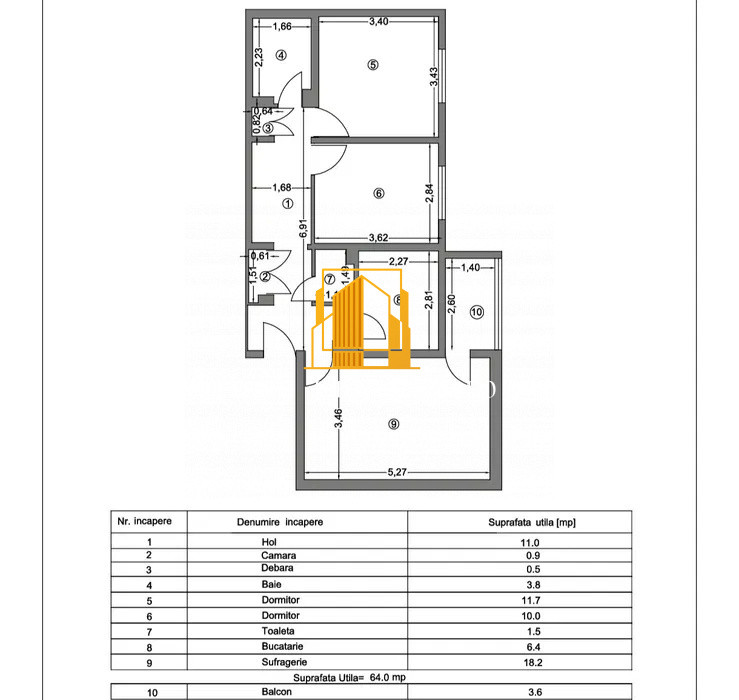 Apartament 3 camere decomandat - Strada Traian colț cu Vasile Lupu