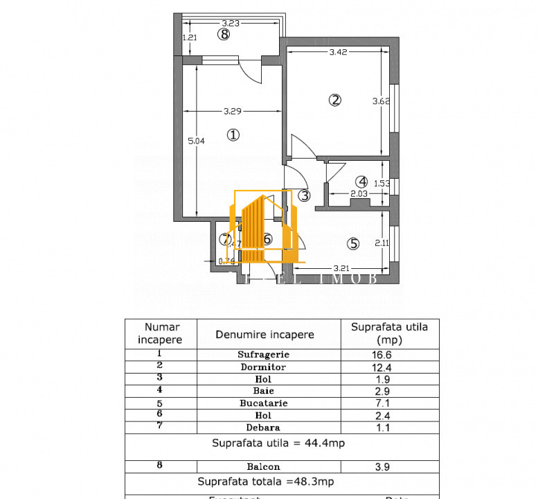 Apartament 2 camere Trivale- Complex 1