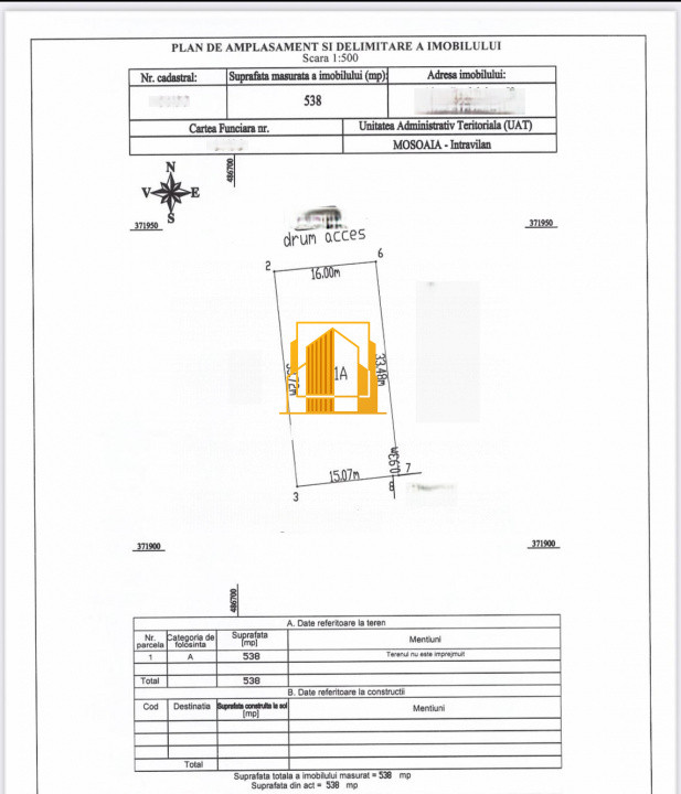 Teren premium de 538 mp – Smeura, zona Magic Trivale
