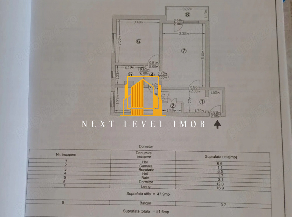 Apartament 2 camere-Trivale-Complex 1-