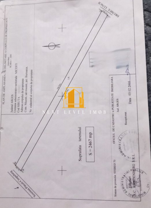 Teren Micești cu deschidere la DN 73 Pitesti-Campulung